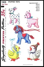 1404 Simplicity Stuffed Animal Toy Sewing Pat...