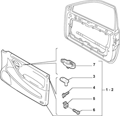 Fiat Stilo Handle Door Opener Interior Front Right New 71719110