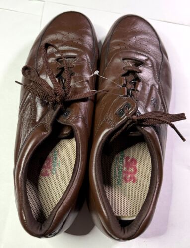 SAS Time Out Men's Size US 14M Athletic Shoes Brown Leather Lace Up Sneakers - Picture 3 of 6