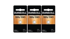 3 389/390 Duracell Silver Oxide Batteries AG10, 189, LR1130, SR1130SW, SR54 