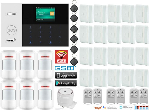 T07 APP WiFi GSM sistema di allarme antifurto sicurezza domestica wireless + Amazon Alexa + Google - Foto 21 di 21
