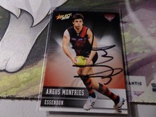 ✺Hand Signed✺ AFL 2012 Select Essendon Bombers -Angus MONFRIES Card #59
