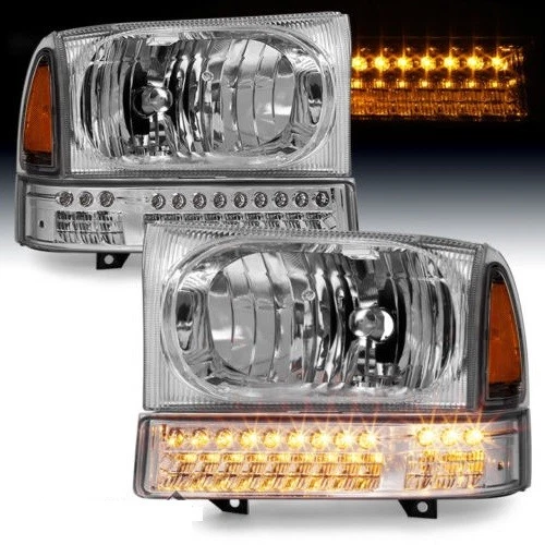 FLEETWOOD DISCOVERY 2005 2006 HEADLIGHTS HEAD LAMPS LED SIGNAL LIGHT SET RV