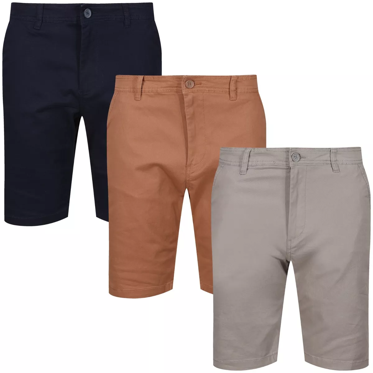 Mens knee length chino shorts sale