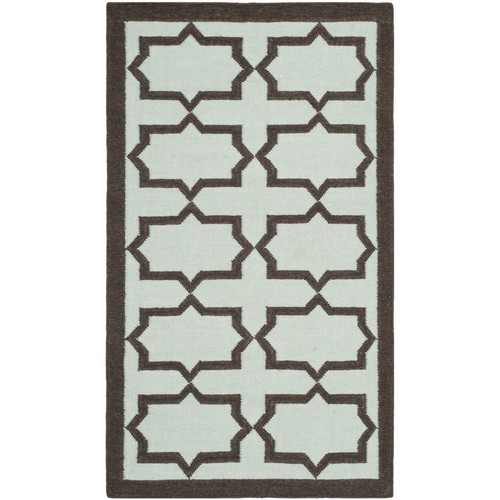 SAFAVIEH Dhurries DHU549A Handwoven Light Blue Rug - Picture 9 of 24