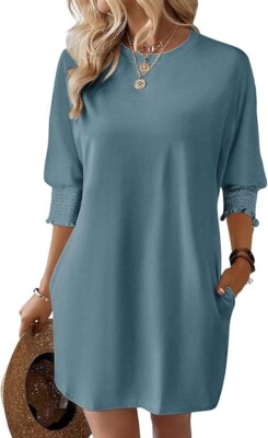 fitted lace wedding dress Loose Bud Style Drawstring Hem Linen Cotton Spring Women Dresses CH90410 main image 0