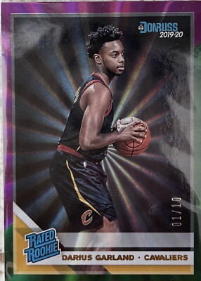 2019-20 Donruss Darius Garland Rated Rookie Purple/Green Laser #1/10