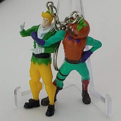 Fortnite Codename E.L.F elf & Tomatohead   mini figures keychain key rings 2.5''