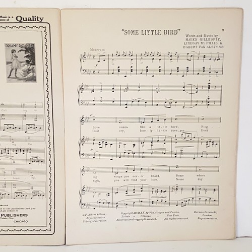 Vintage 1920 Some Little Bird Song Sheet Music - Picture 4 of 10