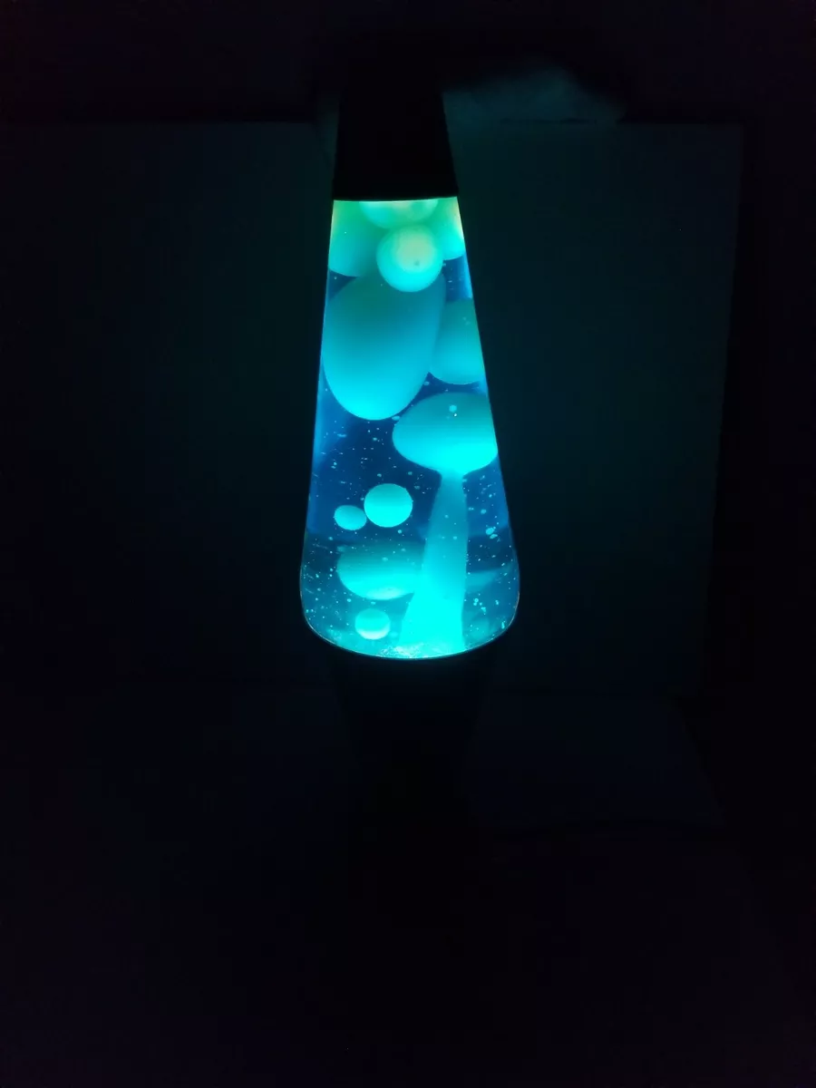 Vintage Lava Lamp 8403 Midnight Blue liquid White lava lite 03