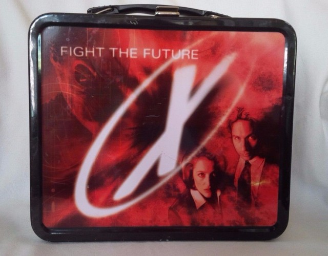 1998 The XFiles Fight the Future Movie Used Metal School Lunch Box Collectible eBay
