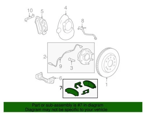 Juego de pastillas de freno de disco delanteras genuinas GM 2008-2014 Chevrolet Cadillac GMC 25910432 Foto 3 de 3