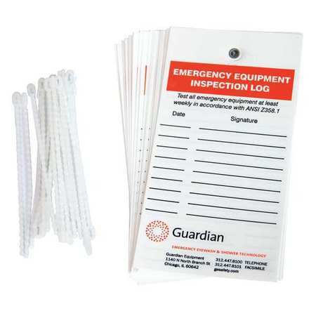 Guardian Equipment 250-060R Inspection Tag,Pk20