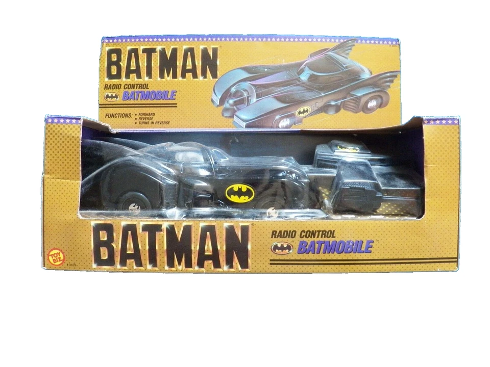 ToyBiz 蝙蝠车 1989 年遥控无线电控制蝙蝠侠全新带盒复古 — 第 2/3 张图片