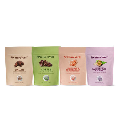 Exfoliating Scented Dry Body Scrub Variety Pack, Includes 4 Different Scents, Ge