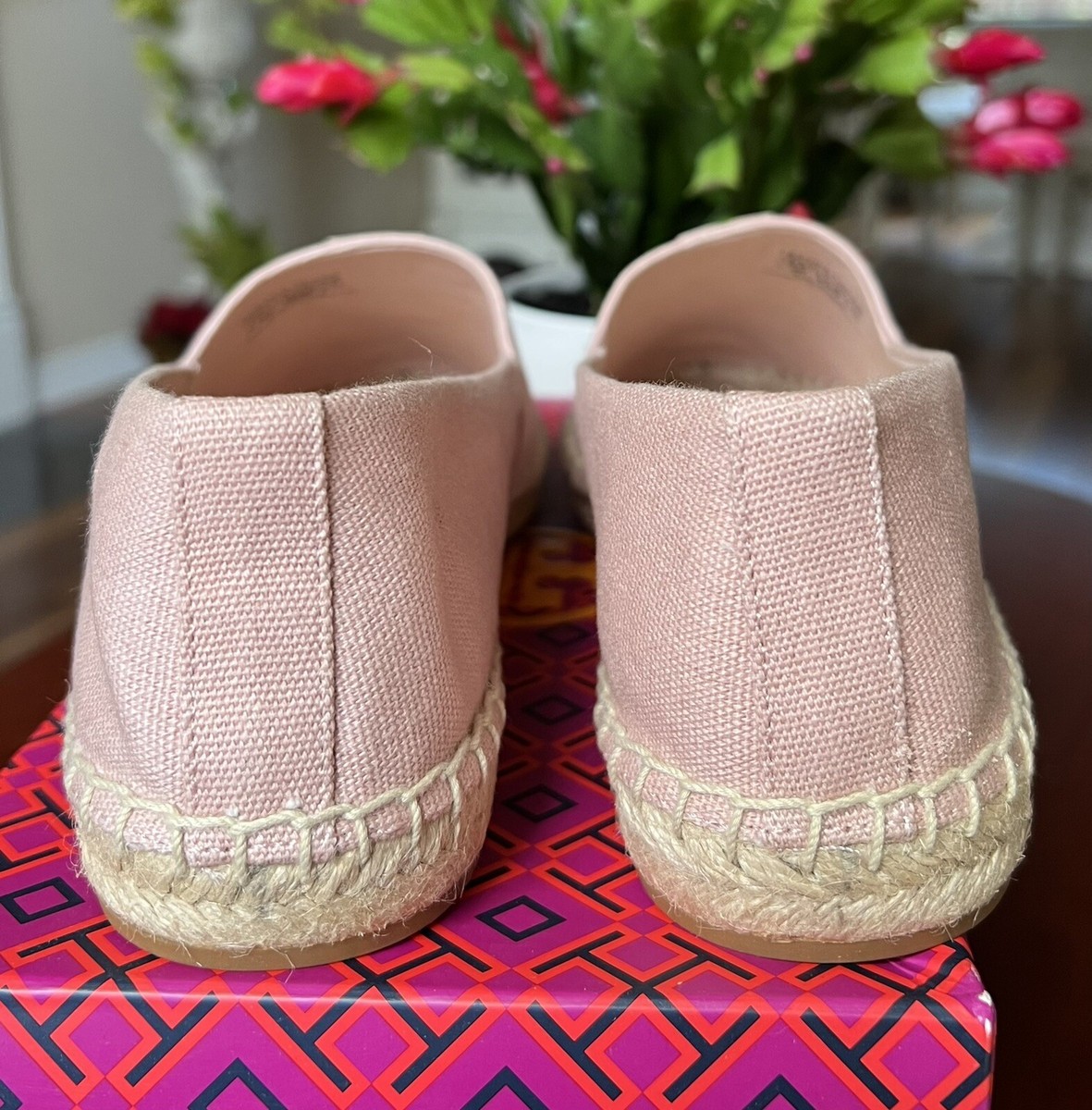 フラットシューズ TORY BURCH Woman Espadrilles Pink 161758 650 Tory Burch Weston Canvas Espadrilles
