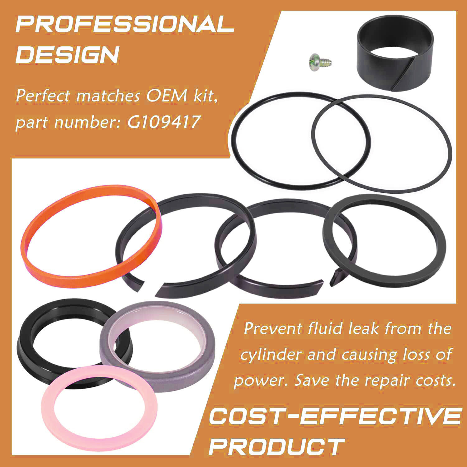 Case 87529743 Replacement Hydraulic Cylinder Seal Kit | Tornado