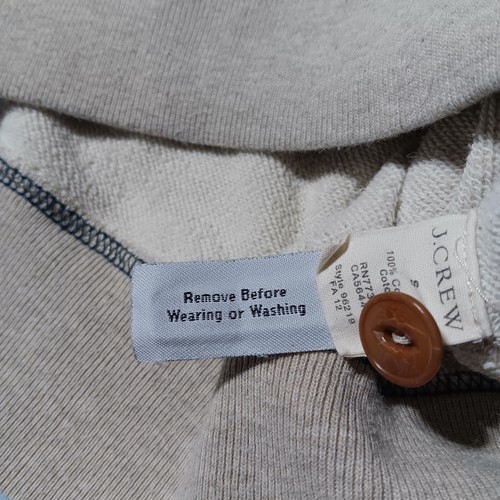 2000s Y2K J. Crew Sailing Nautical Collared Half Button Crewneck Sweatshirt, S M - Picture 6 of 8