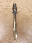 20s 30s Letter Opener Brass Owl Antique