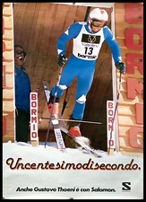 1980ca * Manifesto Poster Originale "Salomon, Gustavo Thoeni - Uncentesimodiseco