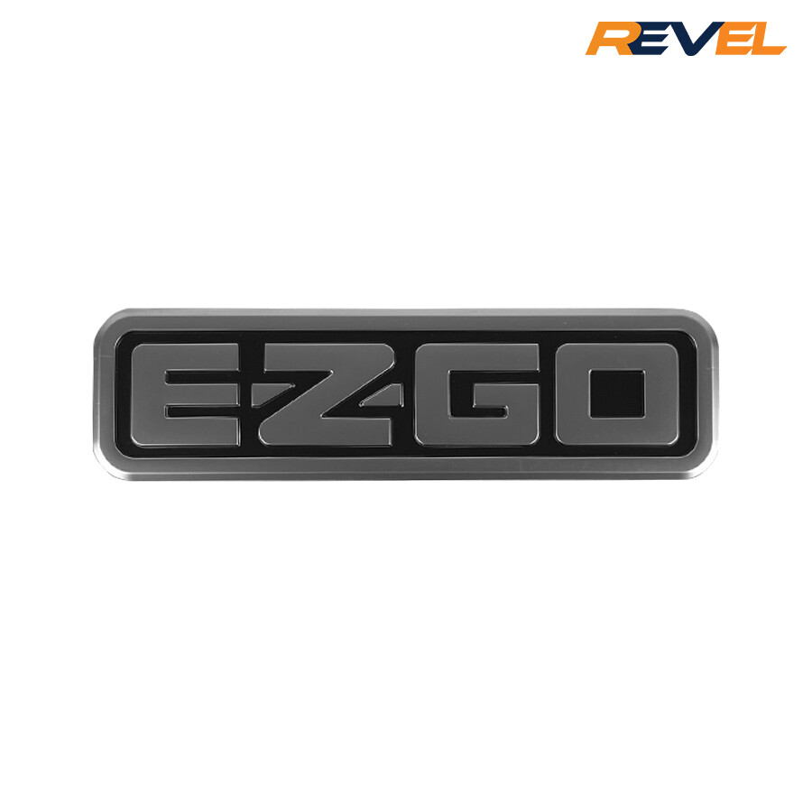 Silver & Black Name Plate Emblem for EZGO Golf Carts