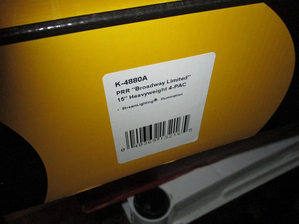 K-Line K4880A O PRR Broadway  Ltd. 15" Set of 4 Heavyweight Passenger Cars~NEW - Image 3 of 4