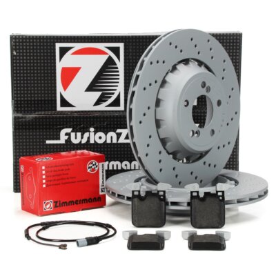 Zimmermann FORMULA Z Bremsscheiben + Bremsbeläge + Wako für BMW M2 M3 M4 hinten