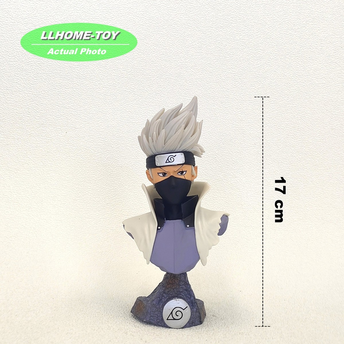 Anime ninja Shippuden Hatake Kakashi Head Bust PVC Figure Toy Gift