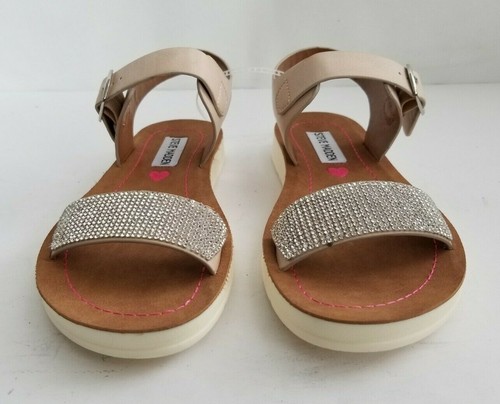 Steve Madden Girls Jprobler Sandals Tan Rhinestone Strap Buckle (2 Sizes) NEW - Picture 4 of 8