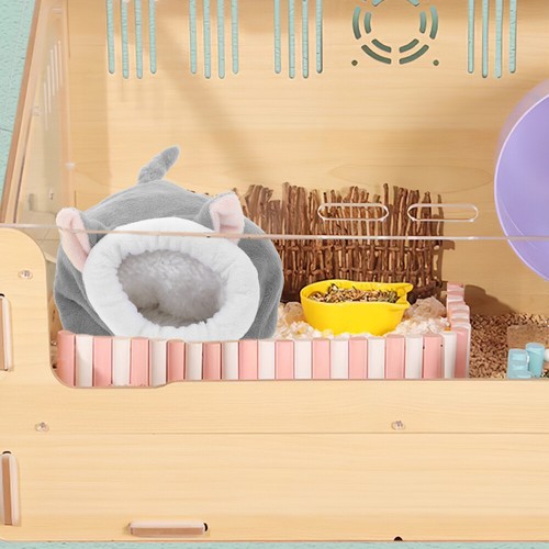 2 Pcs Warm Nest Set Hamster Hideout mode Bed Small Animal Hut Habitats for