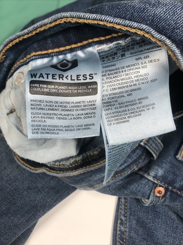 Levi’s 511 Slim Fit Blue Jeans Waterless 31x32 Men’s - Picture 9 of 19