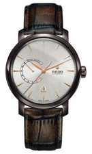 Rado DiaMaster Auto Power Reserve White Dial Leather Band Men's Watch R14140026