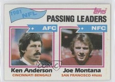 1982 Topps Passing Leaders Ken Anderson Joe Montana #257 HOF 0nr3
