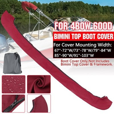 Für 4 Bögen Boot Sonnensege 600D Bimini Top Schutzhülle Aufbewahrungstasche Rot