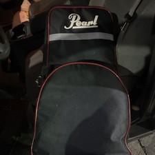 Pearl Snare and bell kit with rolling case.