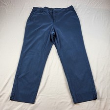 Liverpool Women's Kelsey Pants Navy Blue Flat Front Trouser Straight Leg 16W