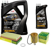 Mann Inspektionspaket 6L Mannol Longlife 5W-30 FüR Mazda CX-7 2.3 MZR Disi