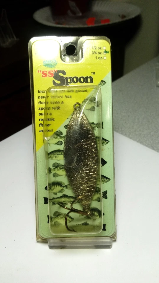 STANLEY JIGS CO. =DE COLECCIÓN==RARO=="CUCHARA SS", 3/4 OZ, PLATA, NUEVO EN PAQUETE SIN ABRIR. Foto 2 de 4