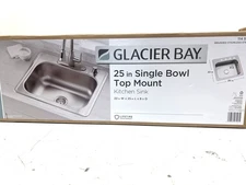 Glacier Bay 25 in. Drop in Single Bowl 20-Gauge Stainless Steel Kitchen Sink