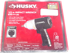 Husky 1003 097 323 Pneumatic 650 Ft-lbs 12 Air Impact Wrench Husky 1003 097 323 Pneumatic 650 Ft-lbs 12 Air Impact Wrench