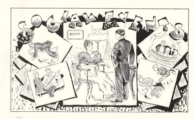 1897 Bucknell University  L'Agenda Page Social Events Section Illustration