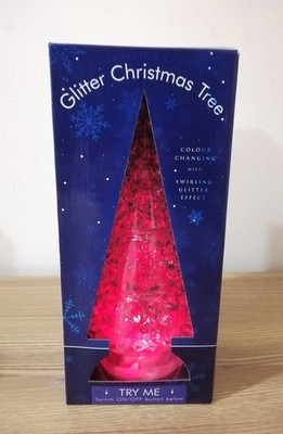 LED Weihnachtsbaum mit Farbwechsel und wirbelndem Glitzereffekt 25 cm