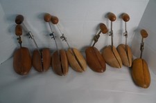 VTG Lot of 4 PAir Mens Cedar Wood Shoe trees stretchers Forms Shapers 12"