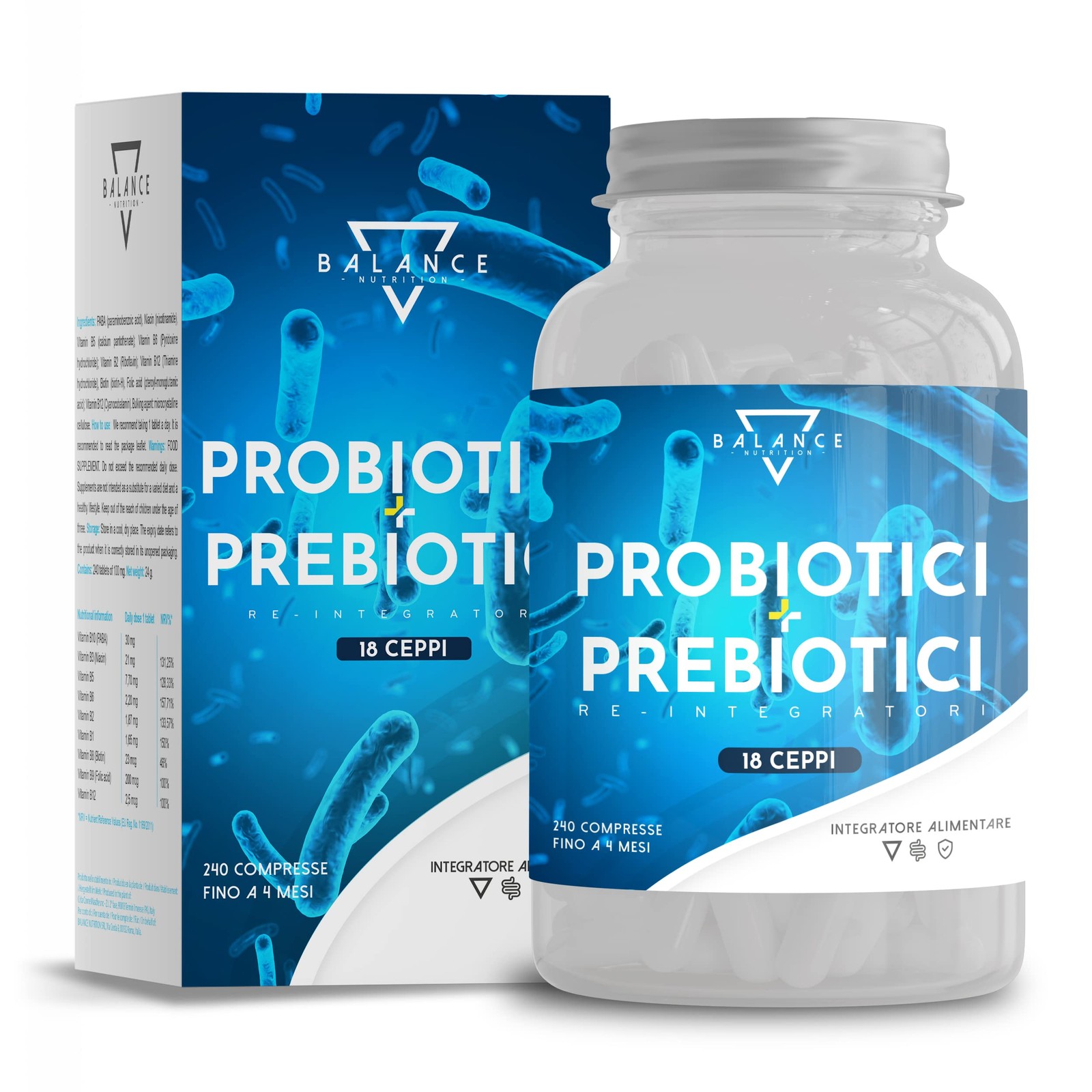 Migliori Probiotici per Intestino | 18 Ceppi | 240 Capsule Scorta