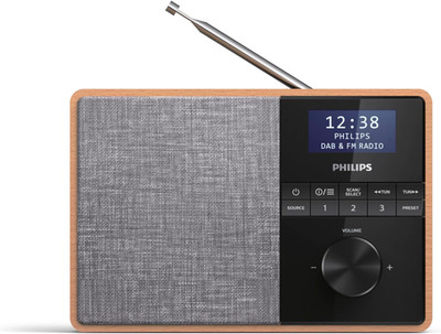 AUDIO R5505/10 Tragbares Radio mit Bluetooth, Holzgehäuse, Dab und UKW, Treiber
