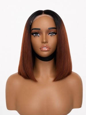 Bob Perücke Echthaar 220Density, 10Inch, Lace Glueless Glatt
