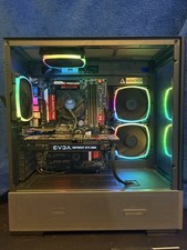 Custom Gaming PC with keyboard mouse and microphone