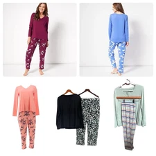 Anybody Petite Brushed Jersey Top and Printed Pant Sleep women's Set