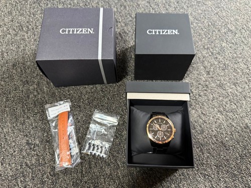 Citizen Eco-Drive Édition Limitée Chronographe or Noir Solaire Montre Hommes - Photo 1 sur 10