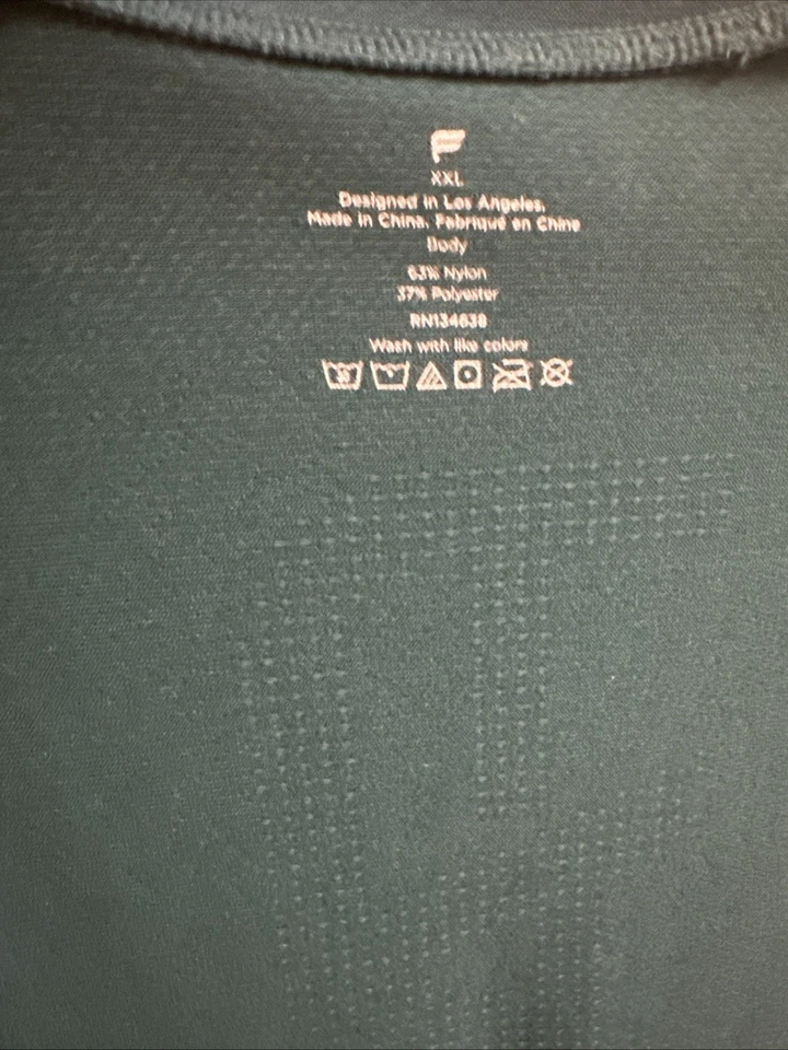 Fabletics Hombre Verde Manga Corta Ropa Activa Camisa XXL Foto 2 de 2